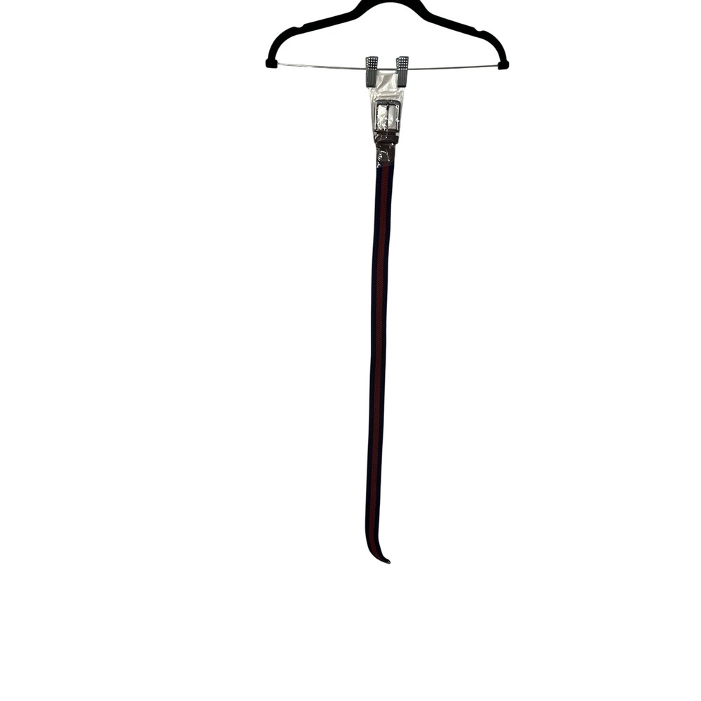 Stretch Belt‎ Woven Braided Casual Dress Comfort Red Blue Stripe Accessory